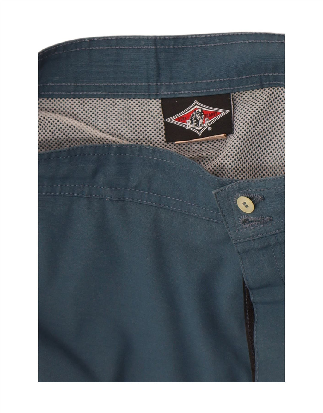 Pantaloni scurți de înot pentru bărbați Bear, medii, albastru, poliester color bloc
