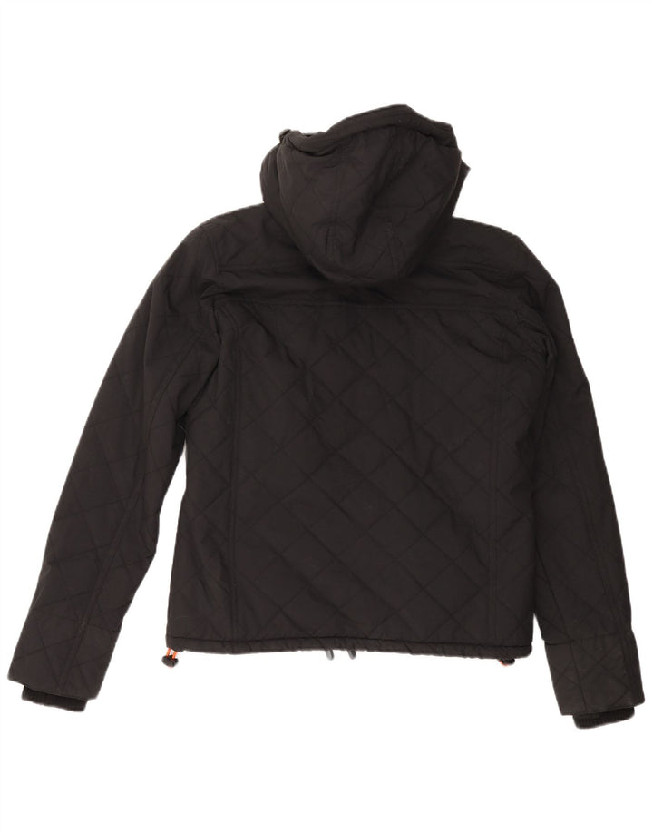 Jachetă Windbreaker cu glugă pentru femei SUPERDRY UK 14 Medium Black