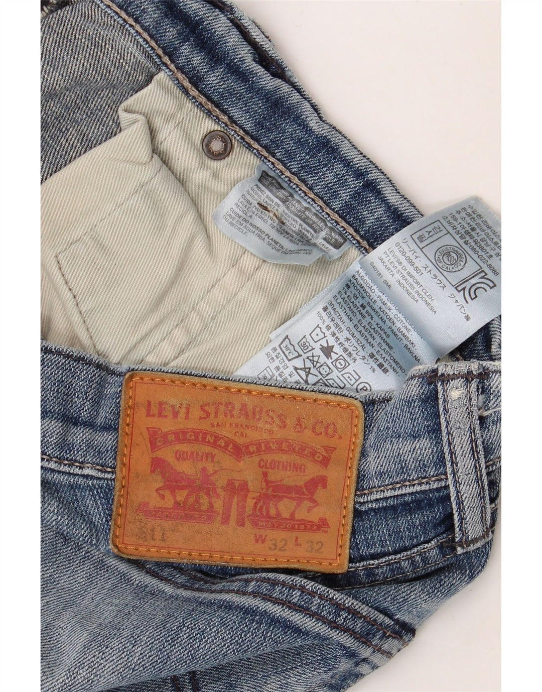 Blugi 511 Slim LEVI'S pentru bărbați W32 L32 Bumbac albastru