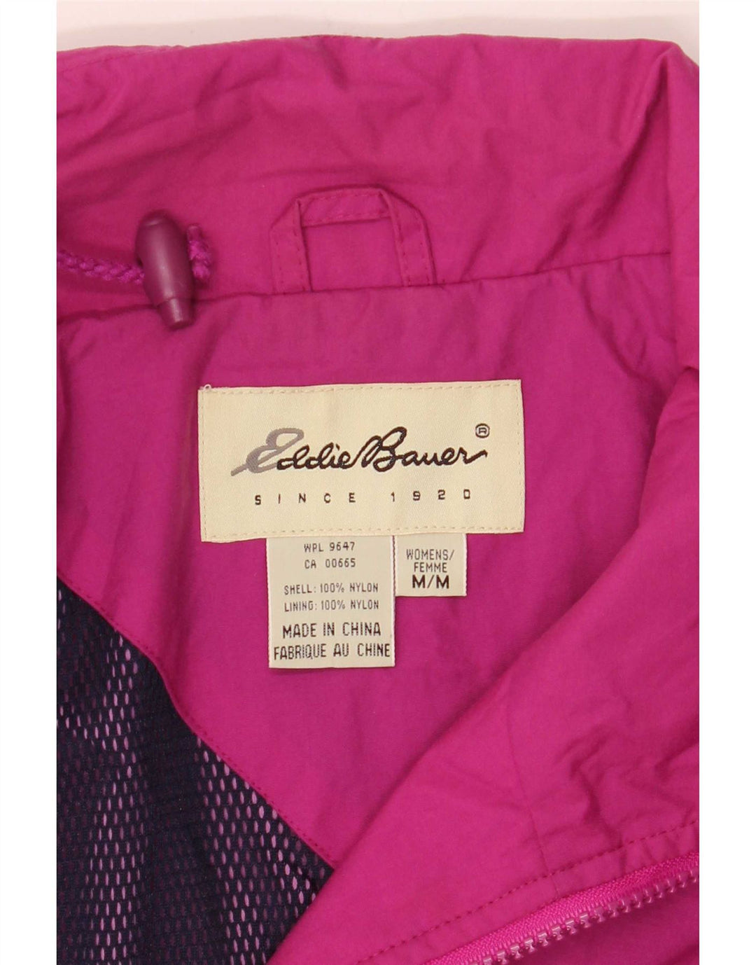 Jachetă de ploaie Eddie Bauer pentru femei, cu ajustare largă, UK 14, nailon roz mediu