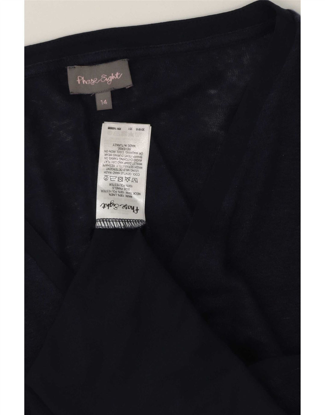 Phase Eight Tunic Top pentru femei UK 14 Medium Bleumarin In