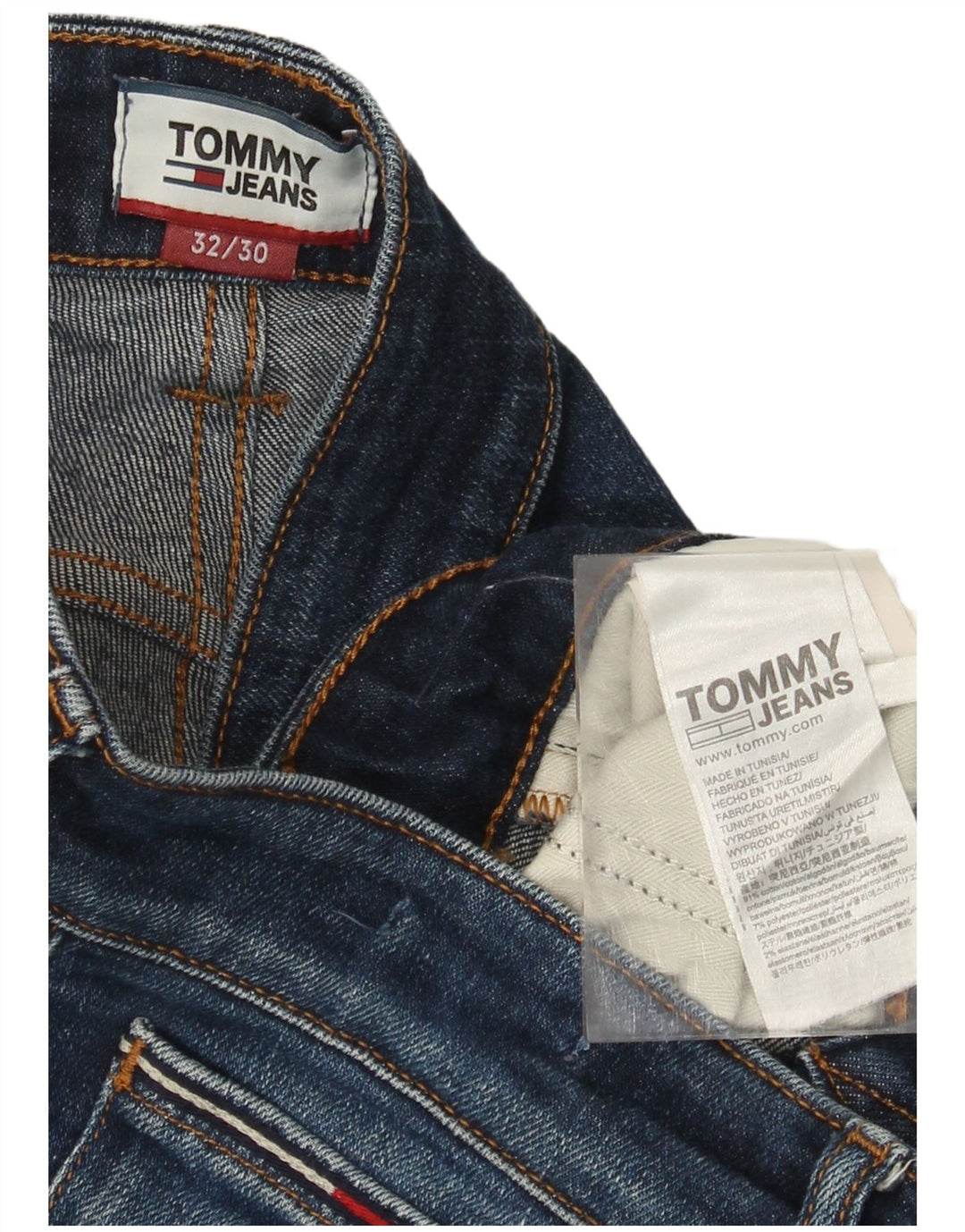 Blugi drepți pentru bărbați Tommy Hilfiger W32 L30 bumbac bleumarin