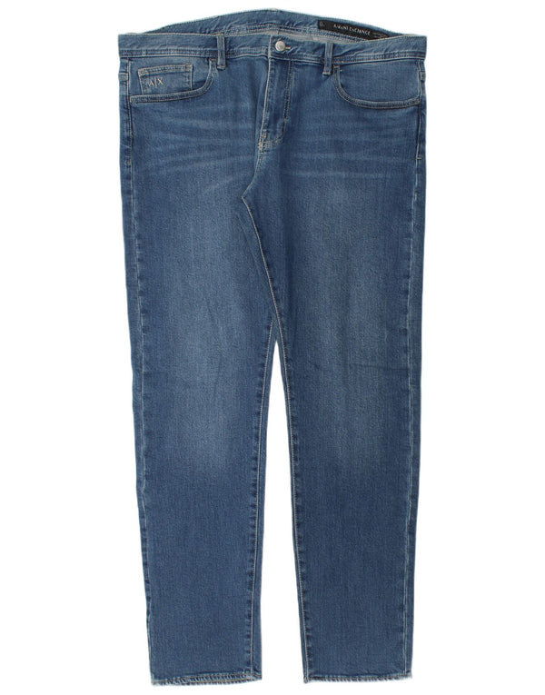 ARMANI EXCHANGE Blugi Slim Bărbați W36 L32 Bumbac Albastru