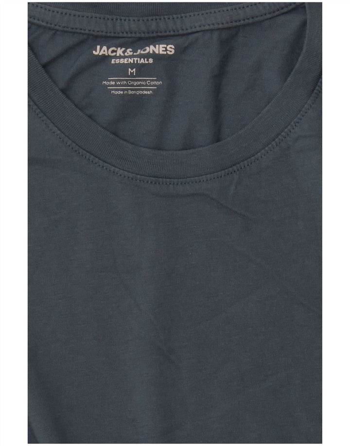 Tricou Jack & Jones pentru bărbați Top din bumbac albastru mediu