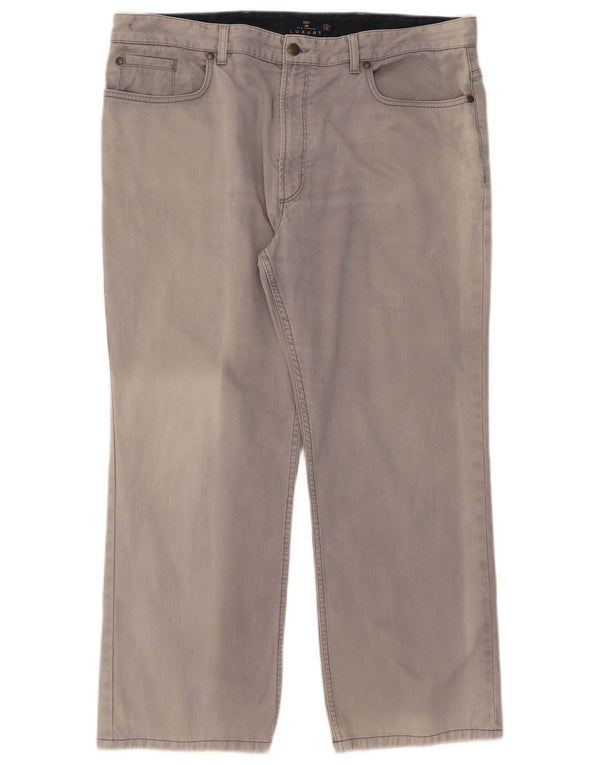 Marks & Spencer Pantaloni casual drepti pentru bărbați Blue Harbour W42 L29 gri