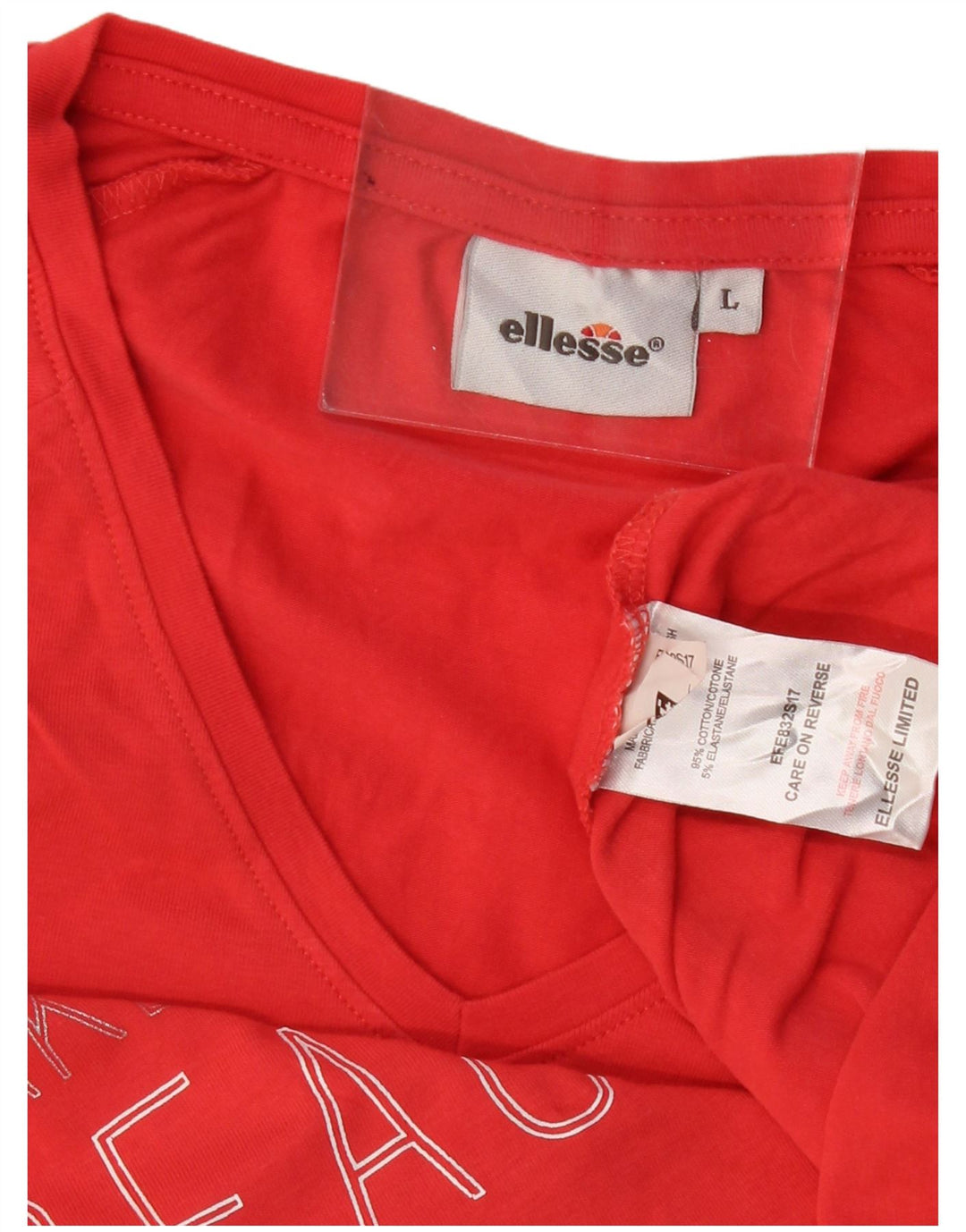 Tricou cu grafic pentru femei Ellesse Top UK 14, mare, roșu, bumbac