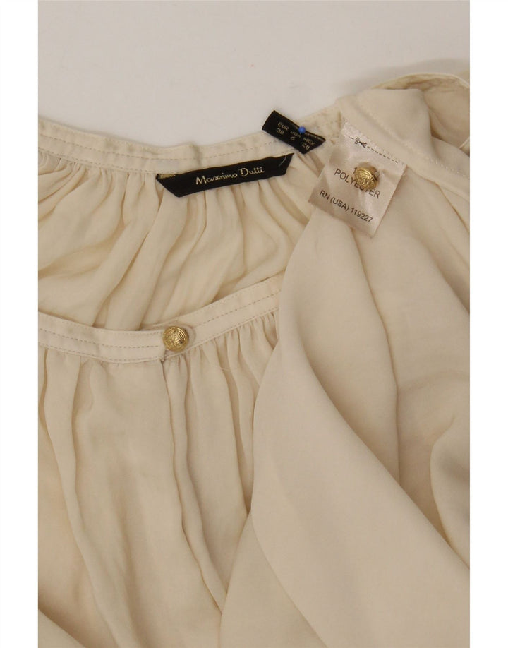 Bluză cu mânecă lungă Massimo Dutti pentru femei EU 38 Poliester mediu bej