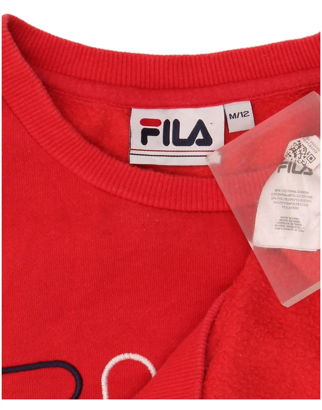 Pulover pentru bărbați Fila Graphic Oversized Pulover UK 12 Bumbac roșu mediu