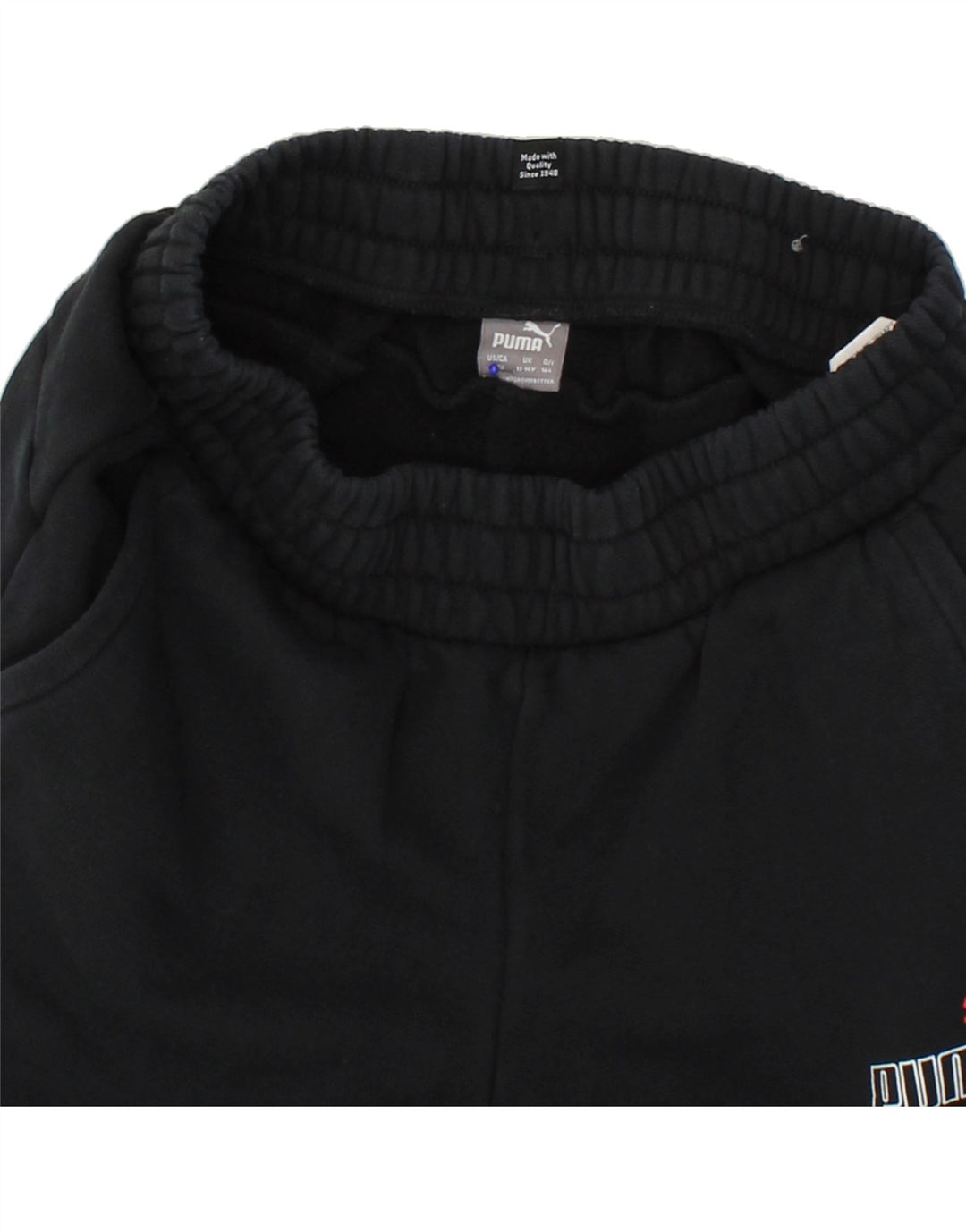 PUMA Boys Tracksuit Trousers Joggers 13-14 Years Black Vintage Puma and Second-Hand Puma from Messina Hembry 