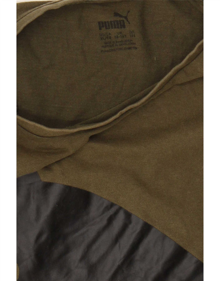 Tricou grafic Puma pentru băieți Top 13-14 ani kaki