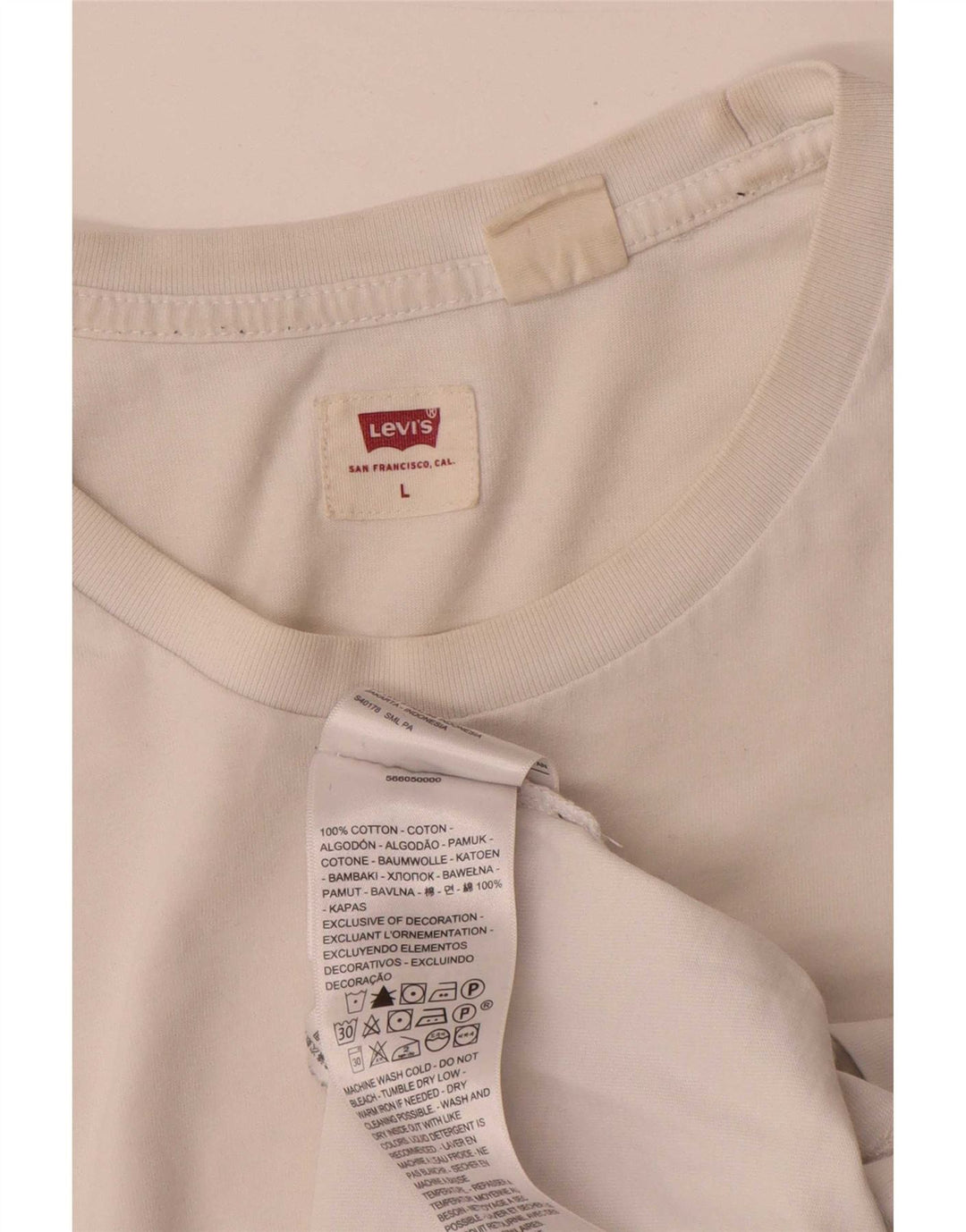 Tricou grafic pentru bărbați Levi's Top Large White
