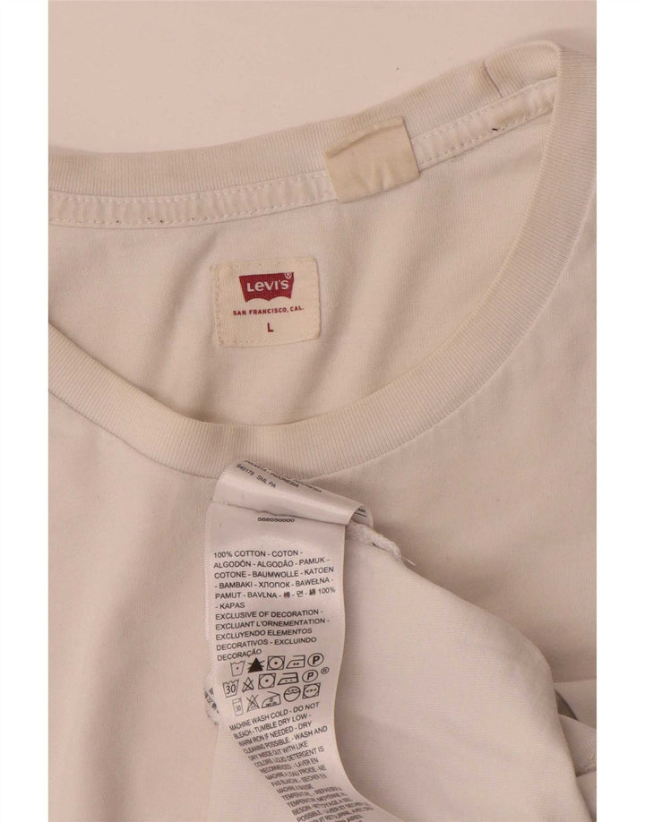 Tricou grafic pentru bărbați Levi's Top Large White