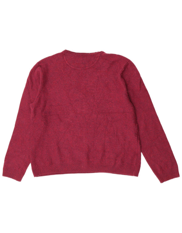 White Stuff Pulover pentru femei cu decolteu rotund Marea Britanie 20 2XL Bumbac cu pete maro