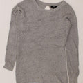 MOSSIMO Womens Boat Neck Jumper Sweater UK 14 Large Grey Acrylic Vintage Mossimo and Second-Hand Mossimo from Messina Hembry 