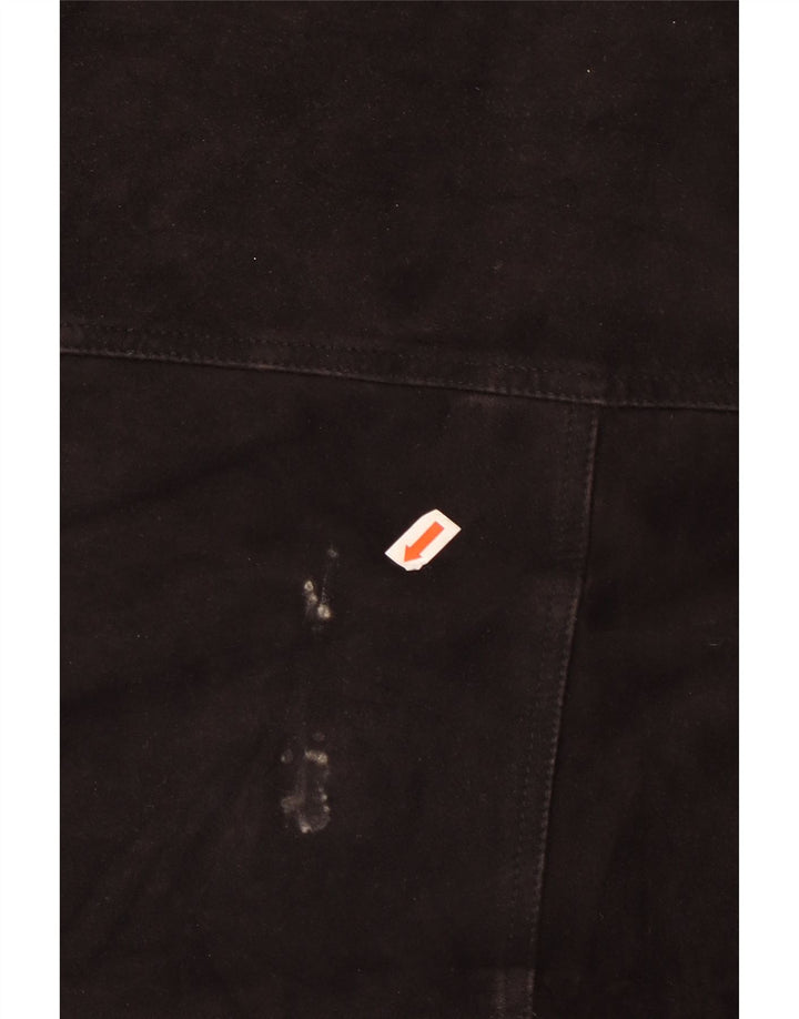 MABRUN Jachetă Bomber din piele intoarsa pentru barbati IT 56 3XL Piele neagra