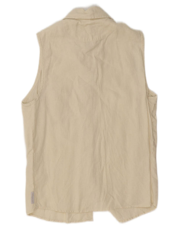 Cămașă fără mâneci pentru femei Calvin Klein Jeans UK 12 Medium Bej In