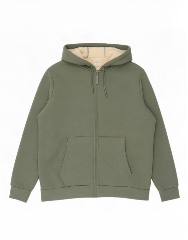 Mountain Warehouse Pulover supradimensionat cu capota cu fermoar pentru femei UK 18 XL Verde