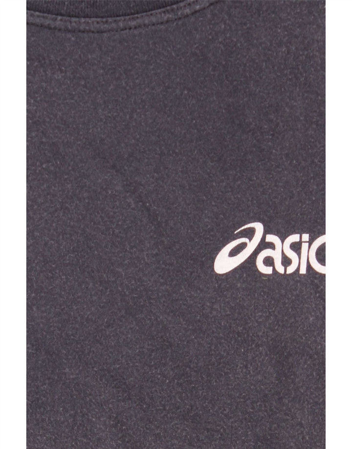 Tricou grafic Asics pentru bărbați Top mediu din bumbac bleumarin