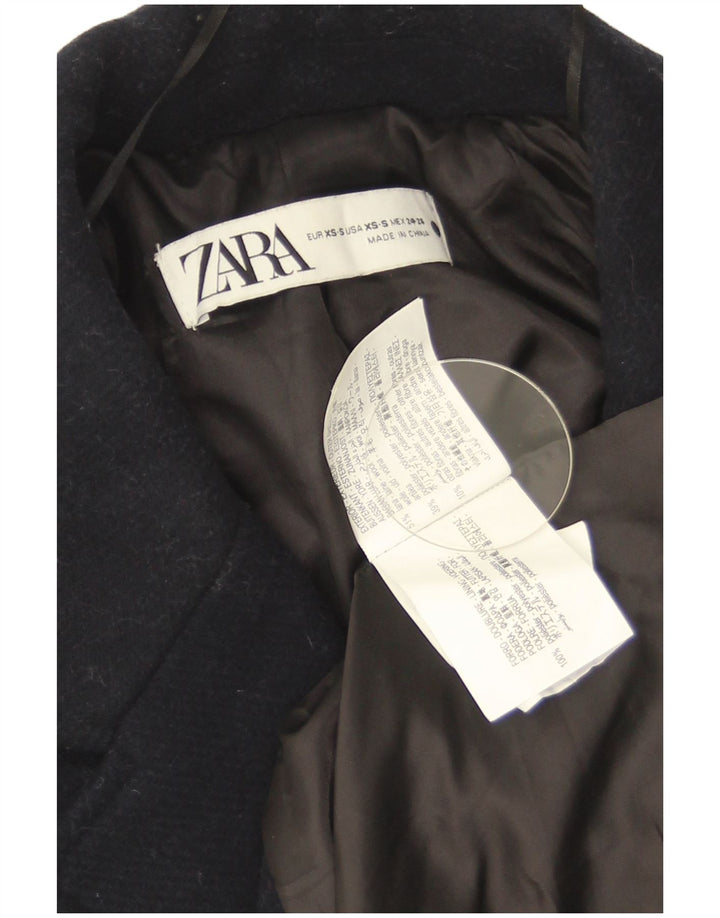 Pardesiu supradimensionat pentru femei Zara UK 6 XS Lână bleumarin