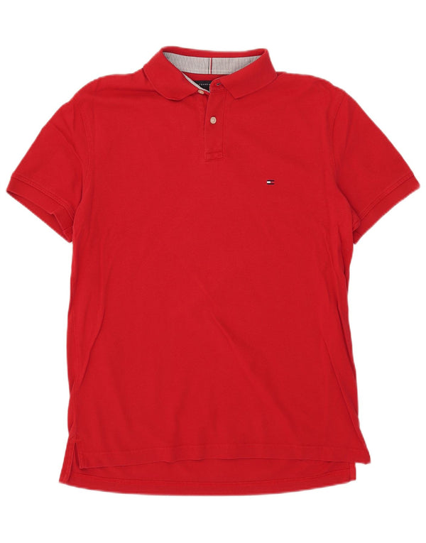 Tricou polo Tommy Hilfiger pentru bărbați, roșu mediu