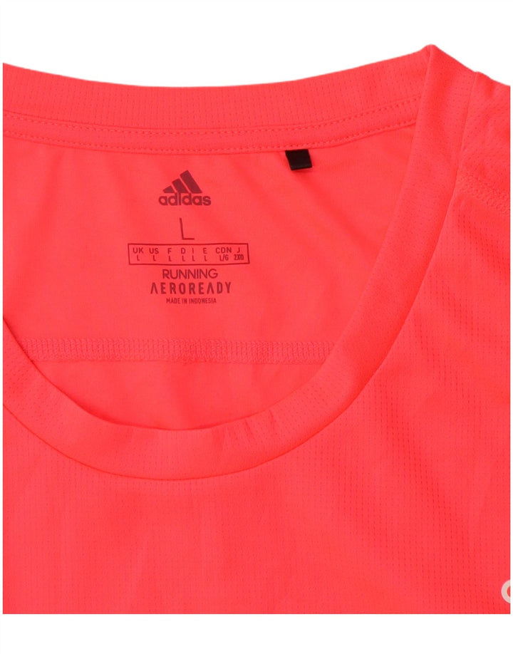 Tricou cu grafic Aeroready Adidas pentru bărbați Top mare din poliester roz