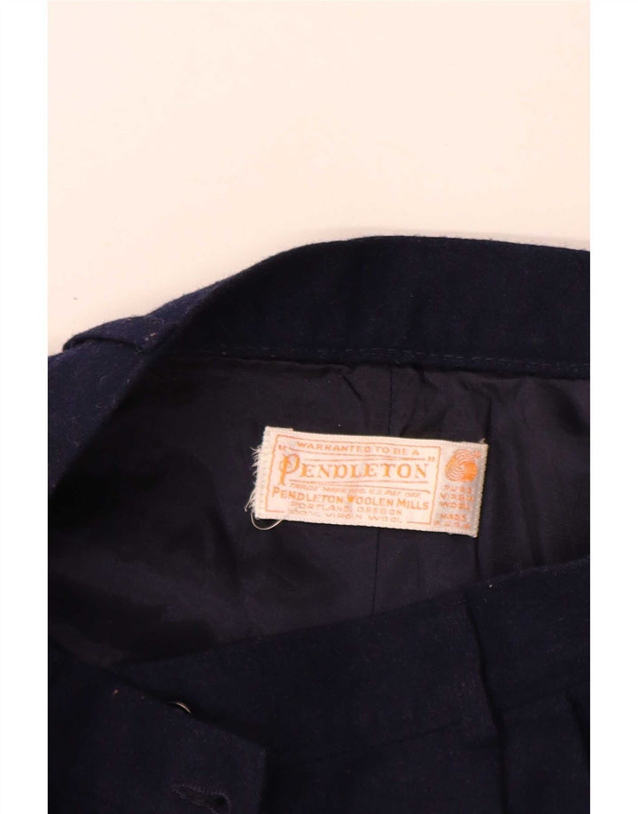 Pantaloni chino pentru femei Pendleton L26 L32 Lână virgină bleumarin