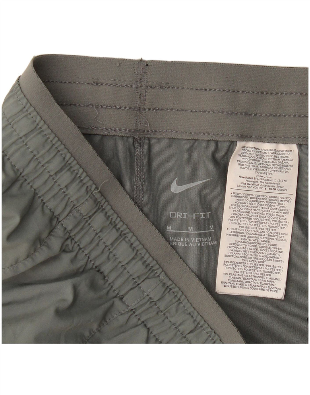 Pantaloni scurți sport Nike Dri Fit pentru femei UK 14 Medium Gri Poliester