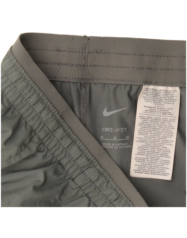 Pantaloni scurți sport Nike Dri Fit pentru femei UK 14 Medium Gri Poliester