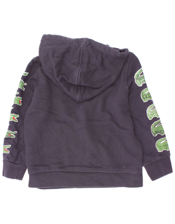 Pulover Lacoste pentru băieți, cu capota, 5-6 ani, albastru bleumarin, bumbac