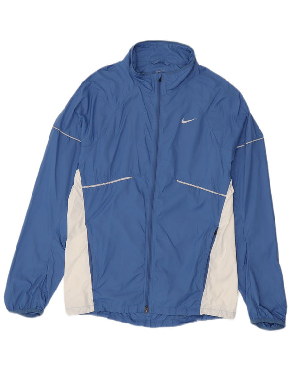 Jachetă de trening Nike pentru bărbați, nailon, albastru, bloc de culoare