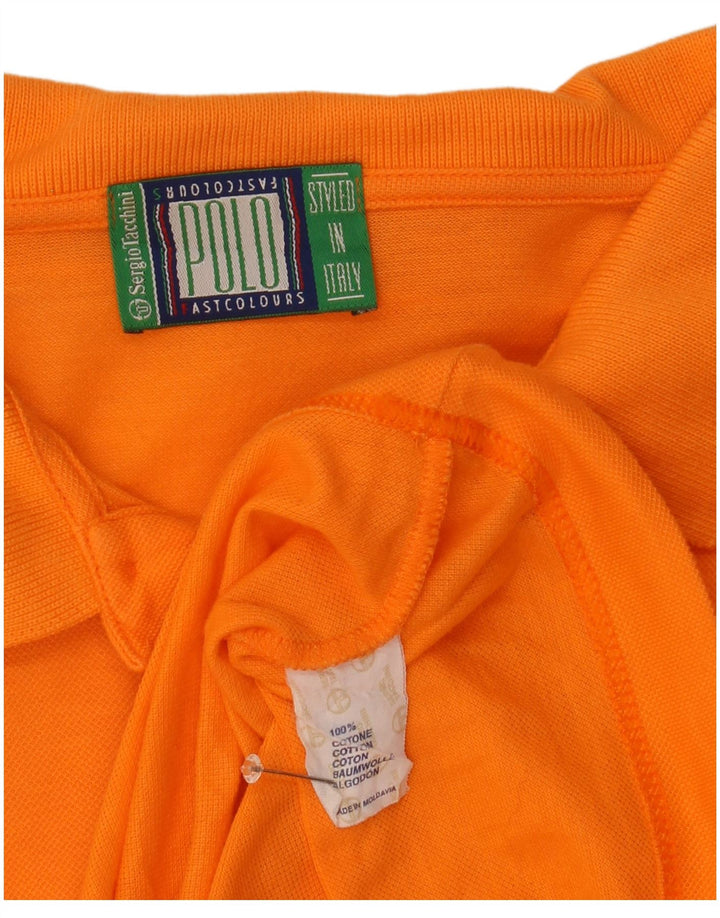 Tricou polo Sergio Tacchini pentru bărbați XL bumbac portocaliu