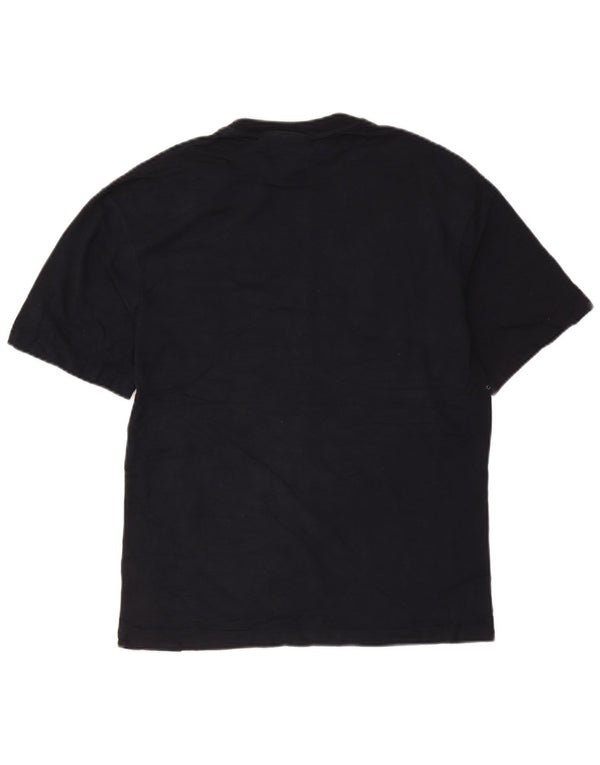 Tricou cu grafică pentru bărbați Zara Top mic din bumbac bleumarin