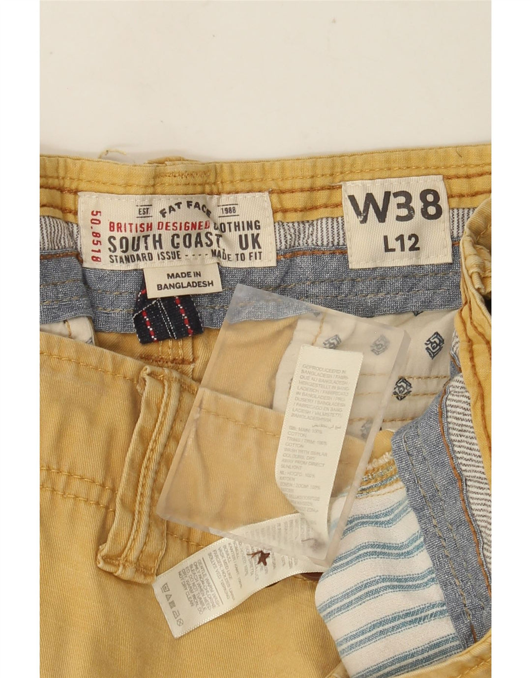 Pantaloni scurți cargo pentru bărbați Fat Face W38 XL, bumbac bej