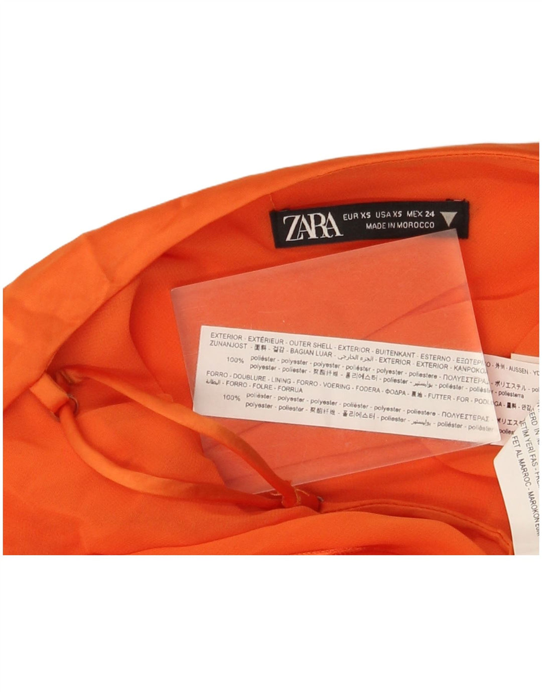 Rochie pentru femei Zara UK 4 XS Portocaliu Poliester