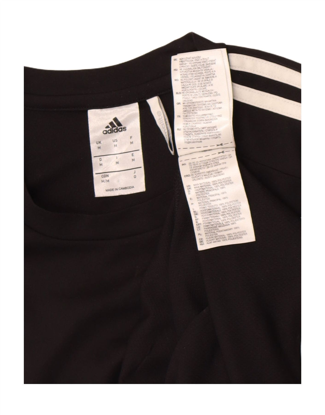Tricou Adidas Climalite pentru bărbați Top Mediu Poliester Negru
