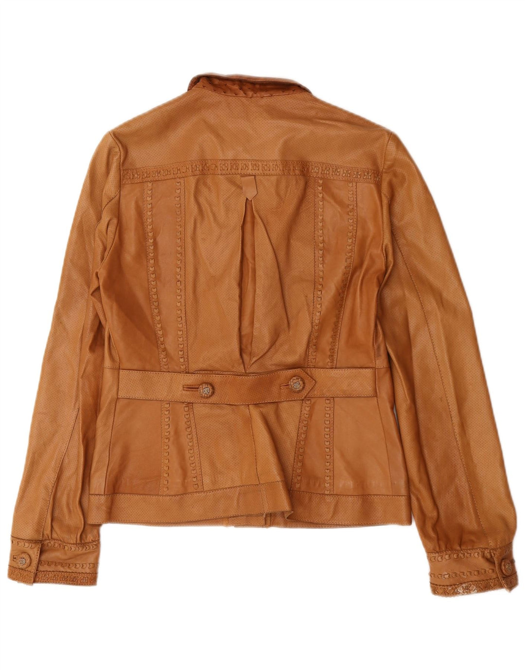Geaca de piele vintage pentru femei IT 44 piele maro medie