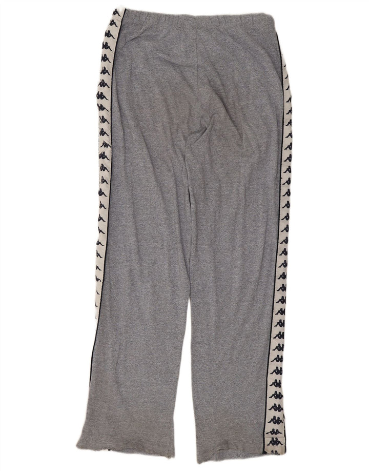 Pantaloni de trening cu grafică pentru bărbați Kappa, bumbac color bloc, gri mare
