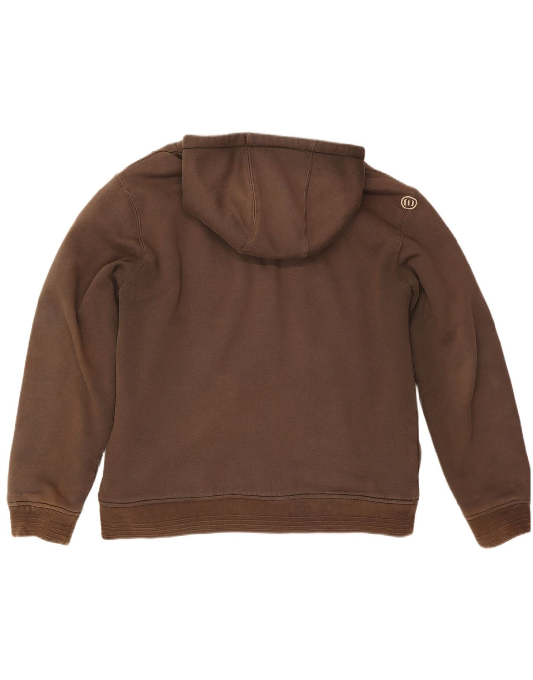 ANIMAL Pulover cu capota cu fermoar grafic pentru bărbați, bumbac maro mare