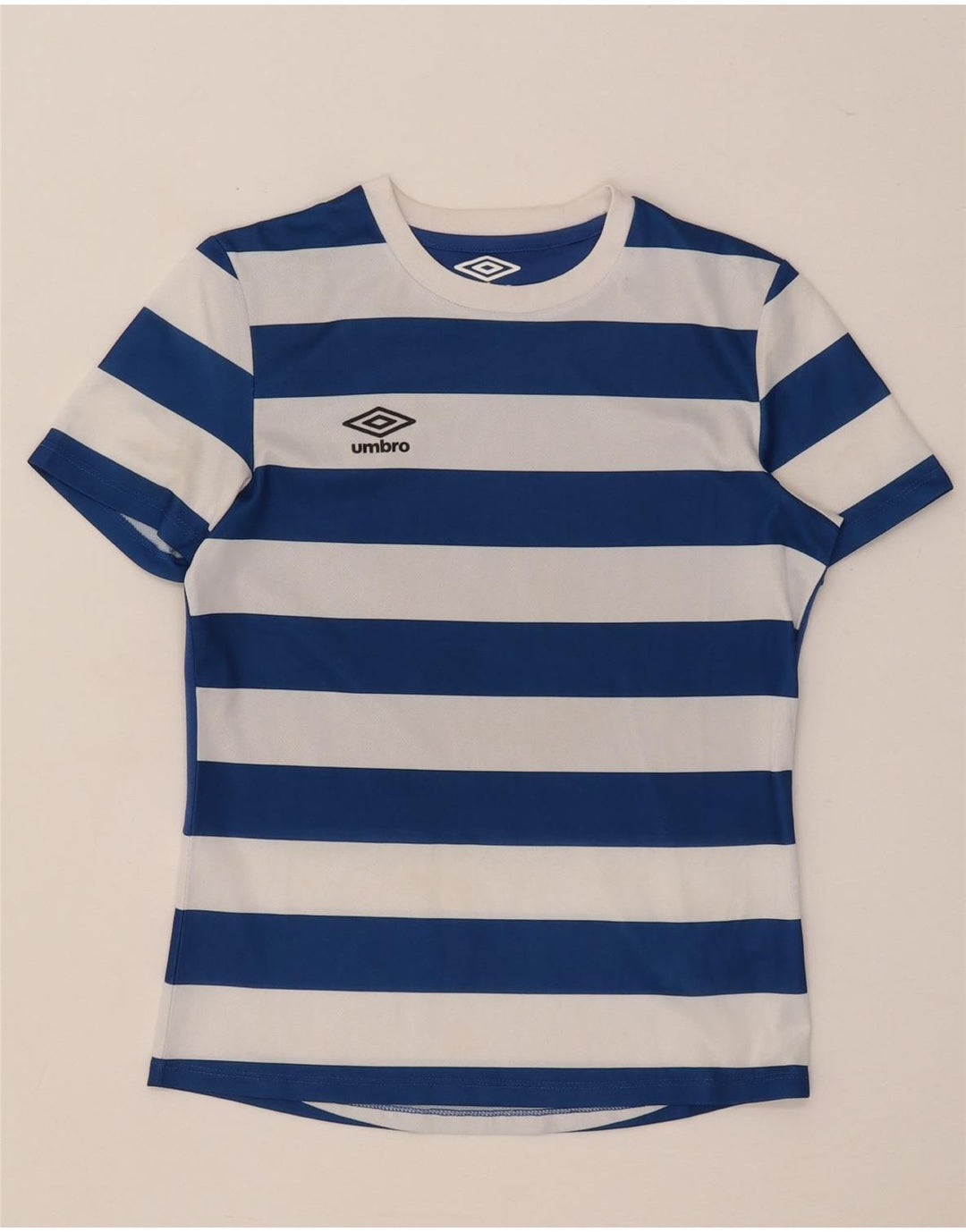 Tricou Băieți Umbro Top 9-10 ani Poliester cu dungi albastre medii