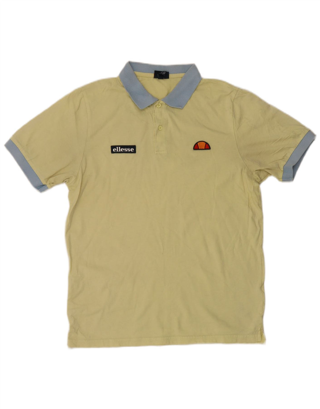 Cămașă polo pentru bărbați Ellesse, galben mare, bumbac color bloc