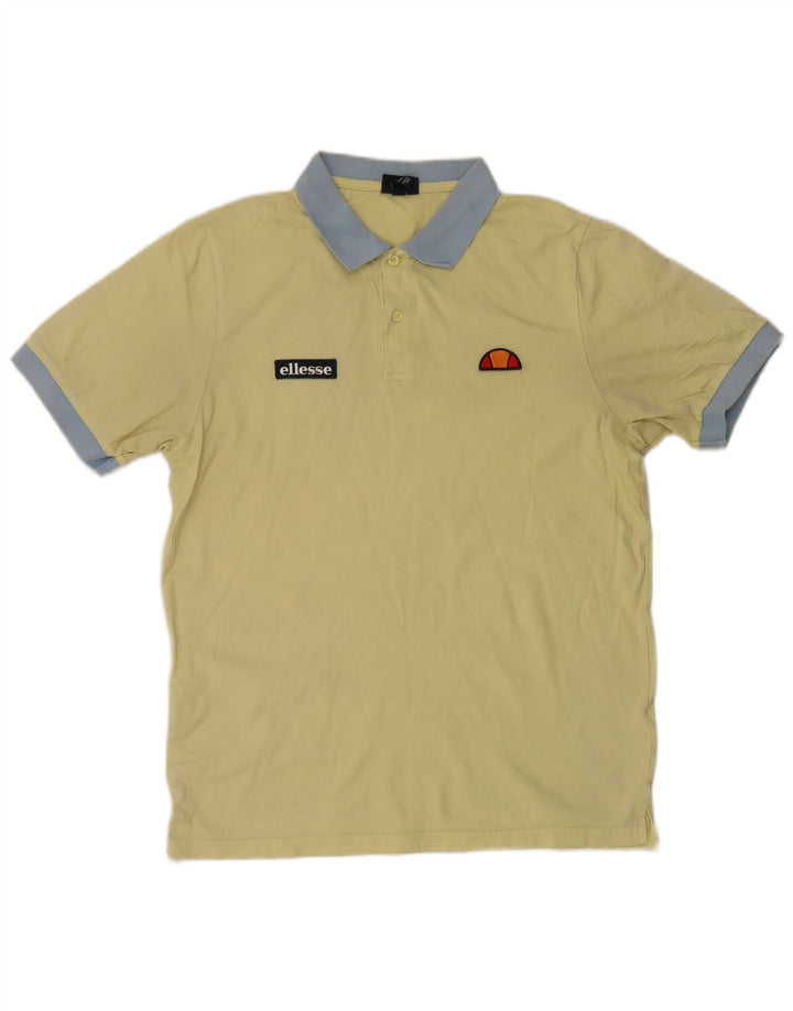 Cămașă polo pentru bărbați Ellesse, galben mare, bumbac color bloc