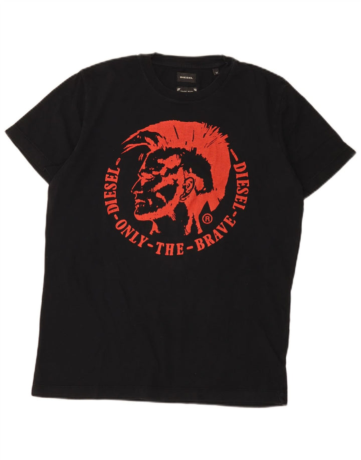 Tricou grafic pentru bărbați Diesel Top Mediu Negru Bumbac