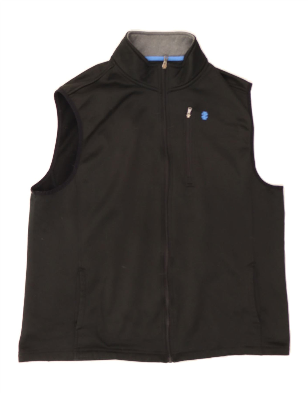 IZOD Mens Sleeveless Tracksuit Top Jacket Large Black Polyester Vintage Izod and Second-Hand Izod from Messina Hembry 