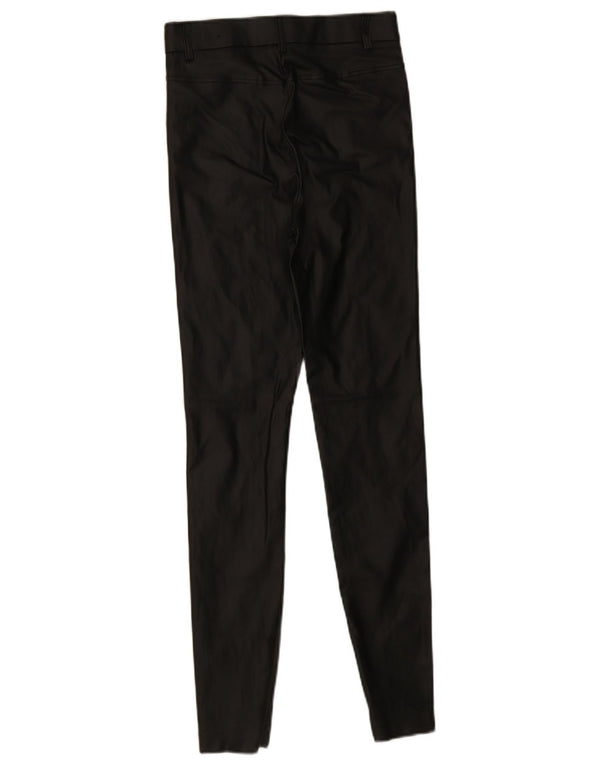Pantaloni skinny din piele artificială pentru femei Zara Mici L26 L29 Poliester negru