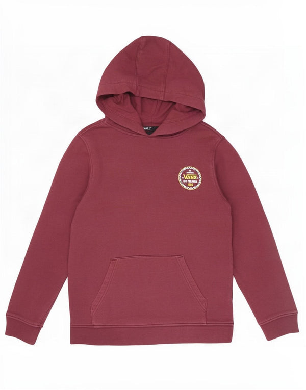 Pulover Vans pentru băieți, cu grafică, 10-11 ani, bumbac burgundy mediu