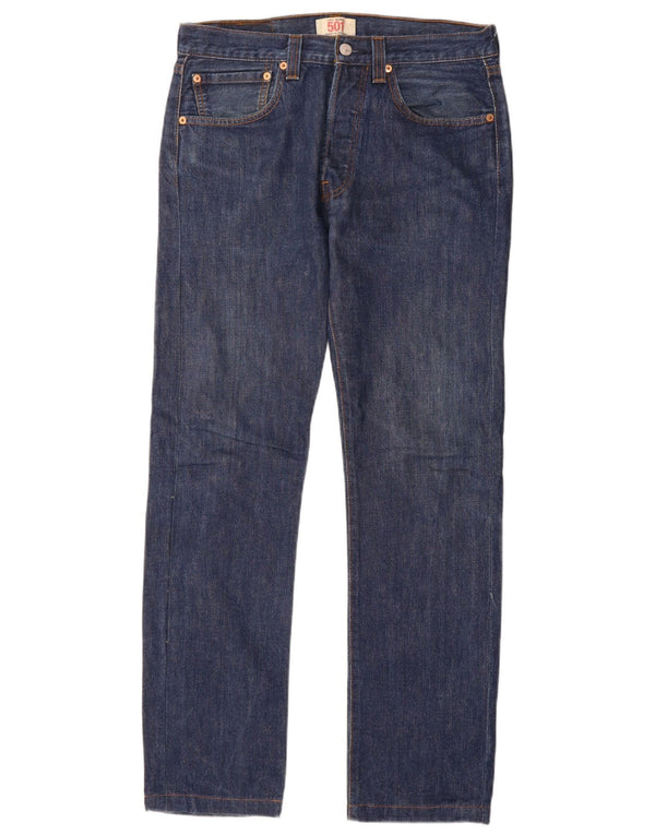 Blugi drepti pentru bărbați Levi's 501 W31 L34 Bumbac bleumarin