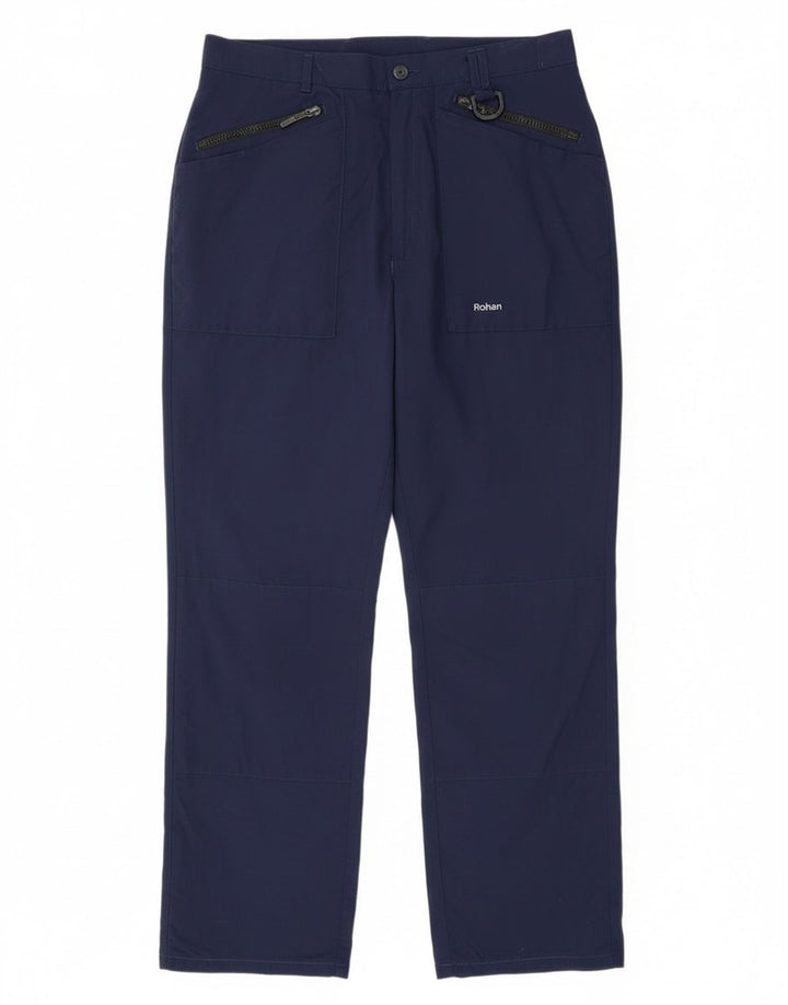Pantaloni rohan pentru drumeții pentru bărbați W32 L29 poliamidă bleumarin