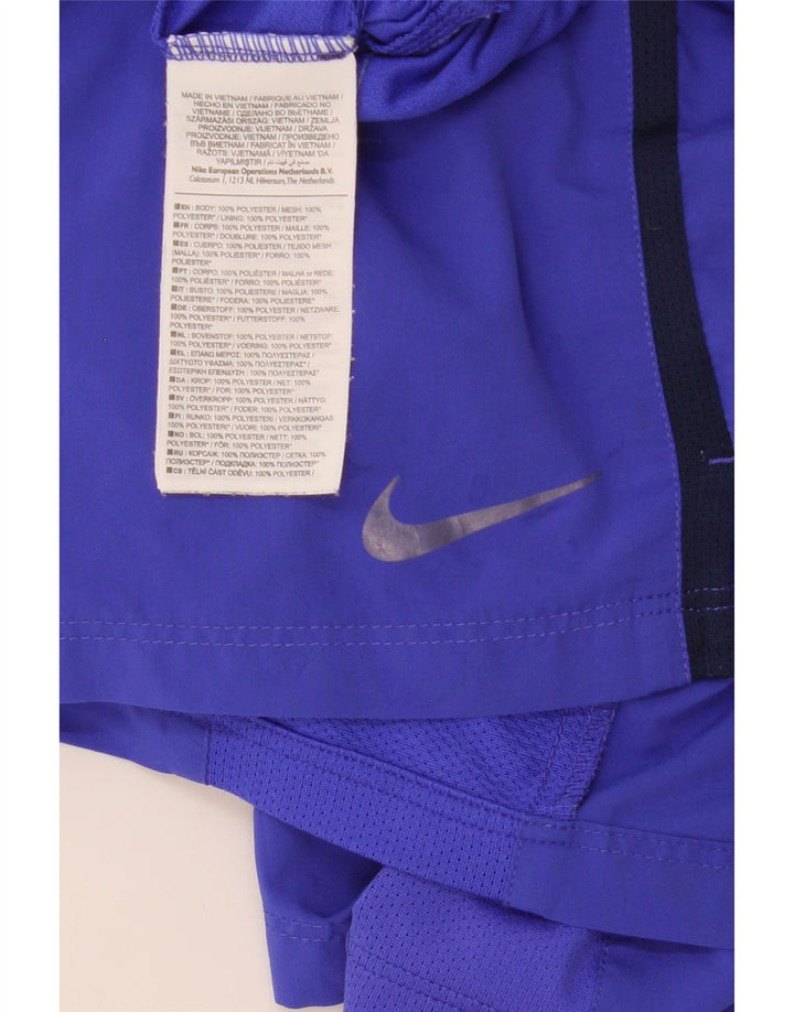 Pantaloni scurți sport Nike pentru bărbați, medii, bleumarin, poliester color bloc