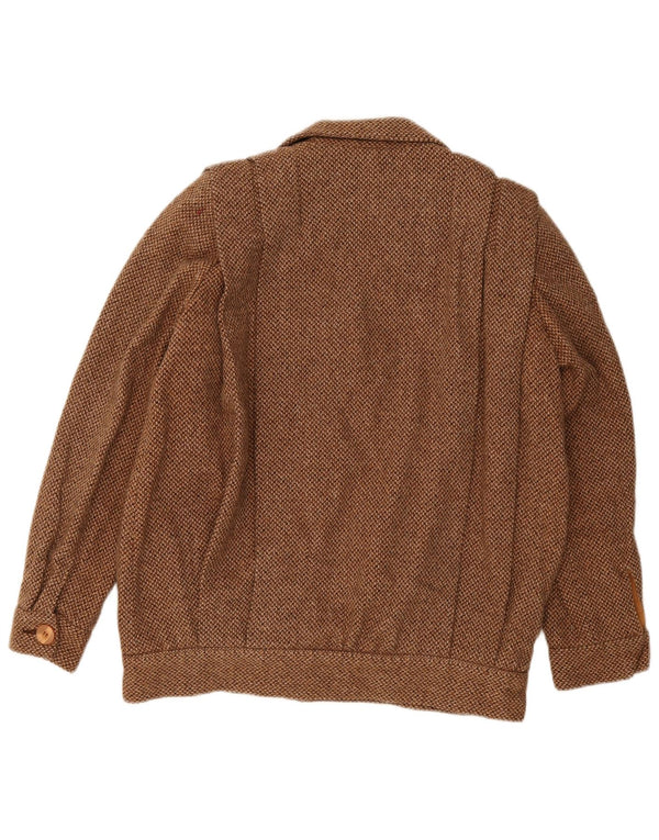 Bomber Vintage pentru femei UK 14 Lână maro medie