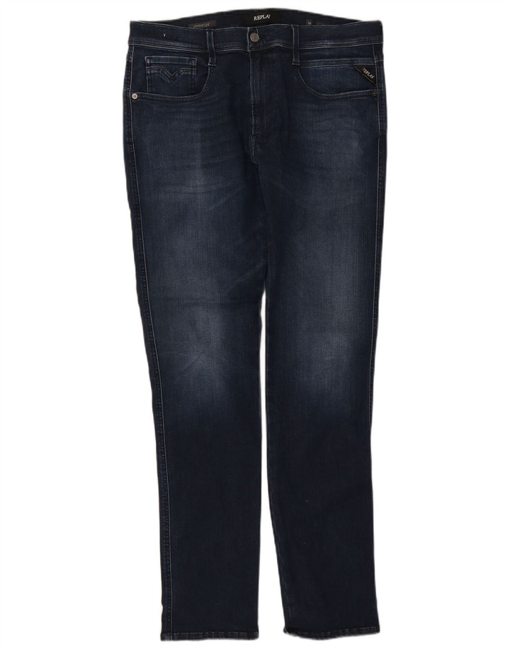 REPLAY Blugi pentru femei Flex Slim W36 L34 Bumbac bleumarin